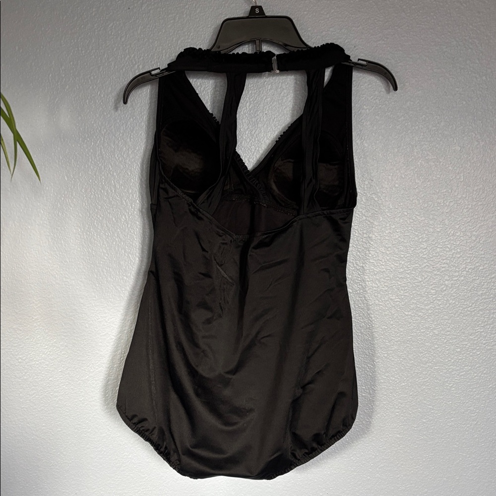 WHITE STAG Black one piece swimsuit. Full coverage with half skirt. Sz.1x/16. - Picture 6 of 14